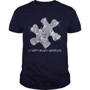 Austism Diamond Glitter Accept Adapt Advocate Guys Tee