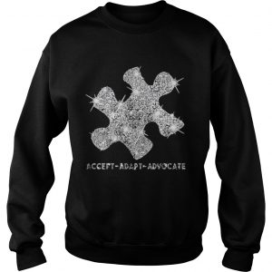 Austism Diamond Glitter Accept Adapt Advocate Sweater