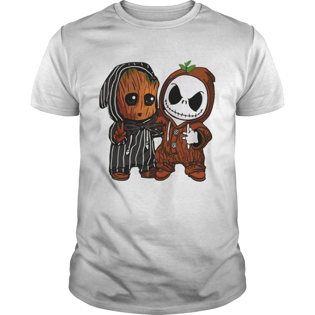 Baby Groot and Baby Jack Skellington shirt