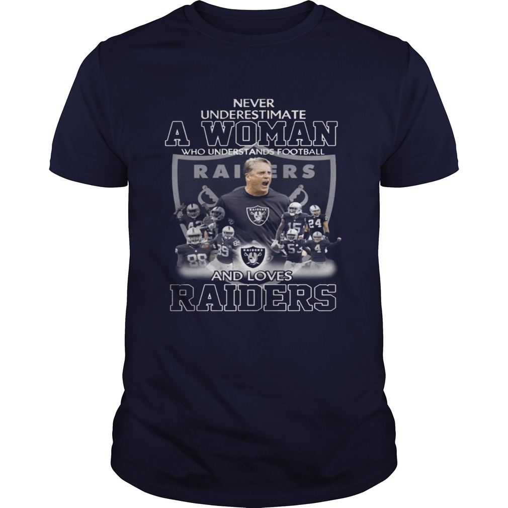 Never Underestimate a Woman Who Understands Football And Loves Raiders T-shirt