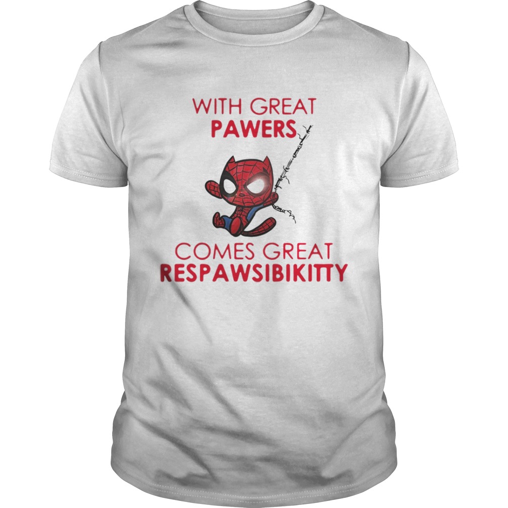 Spider Cat With Great Powers Comes Great Respawsibikitty Shirt