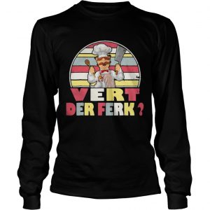 Vert Der Ferk Chef Knife retro sunset longsleeve tee