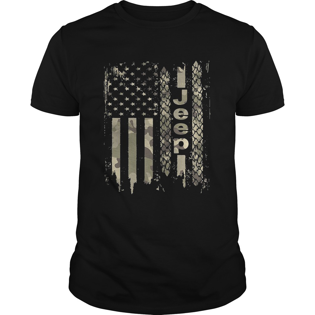 American flag camo jeep shirt