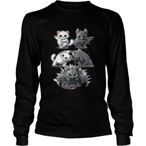 How to Train Your Dragon cat fusion bat Toothless longsleeve tee