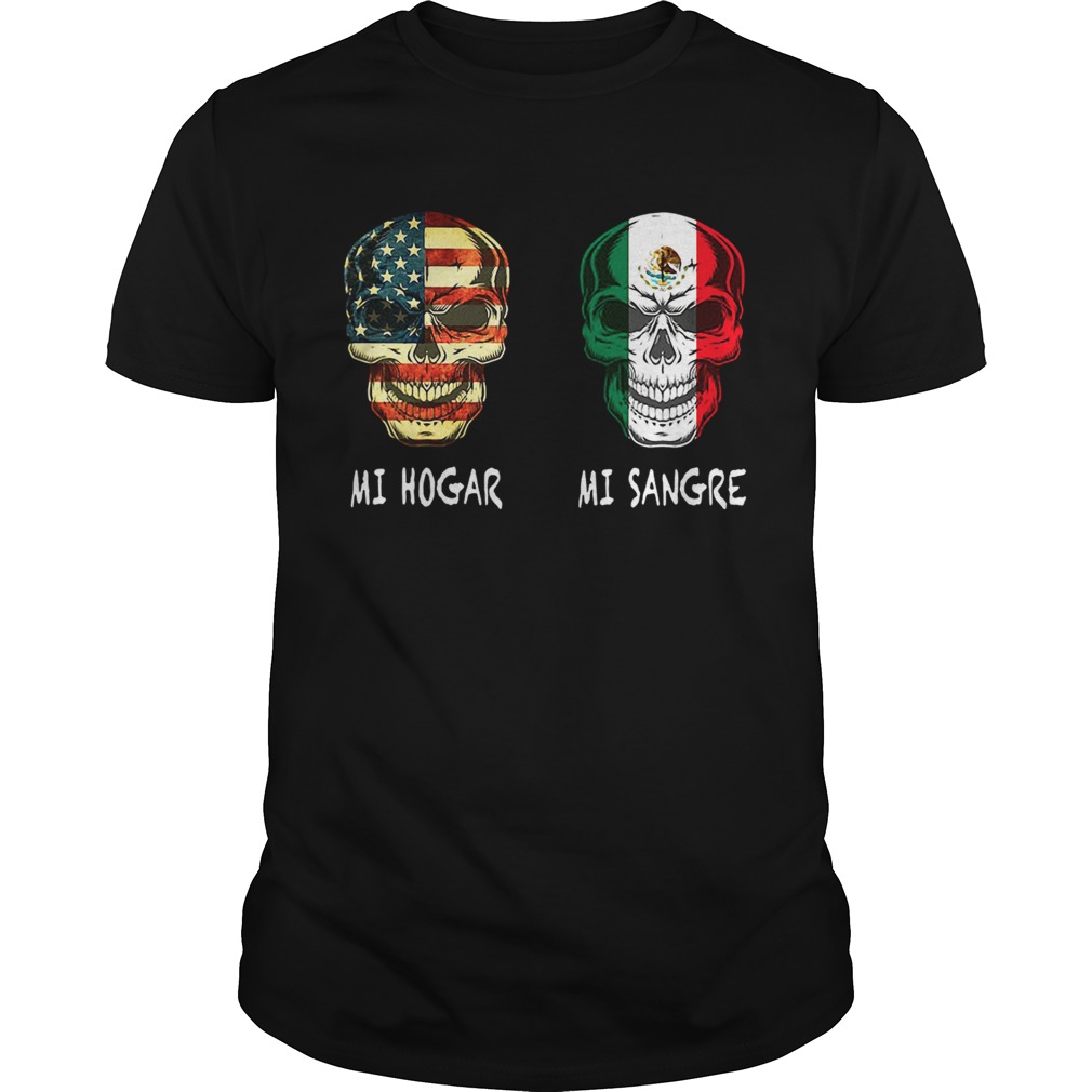 American flag skull Mi Hogar Italian flag skull Mi Sangre shirts