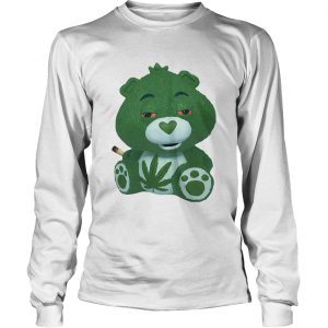 Bear green smoking Cannabis longsleeve tee