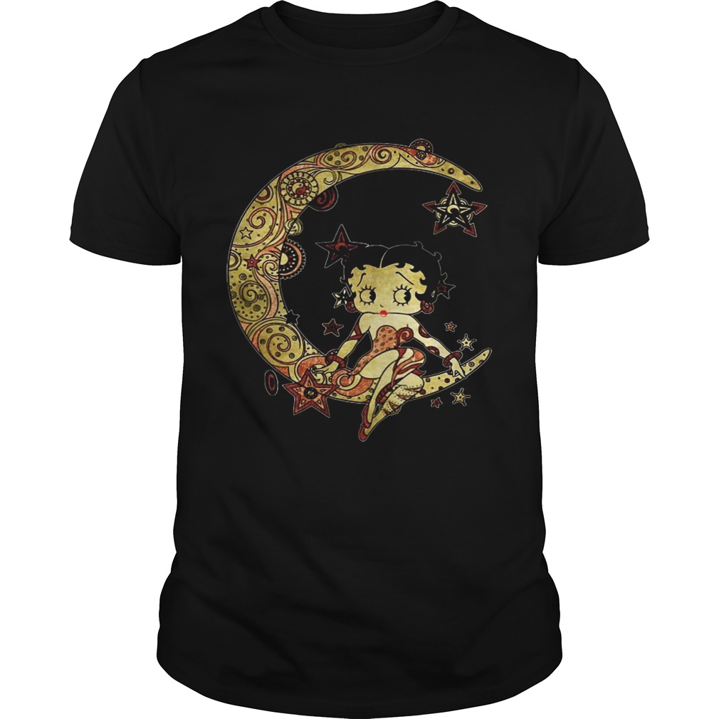 Betty Boop sitting on the moon shirt