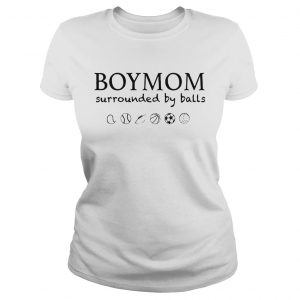 BoyMom Surrounded by balls ladies tee