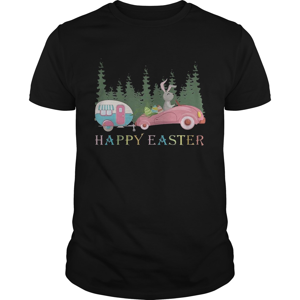 Camping Happy Easter Day Bunny Eggs Shirts