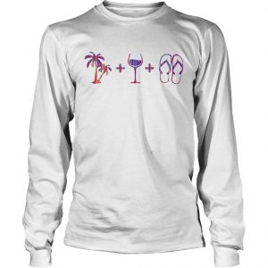 Coconut plus wine plus flip flop longsleeve tee