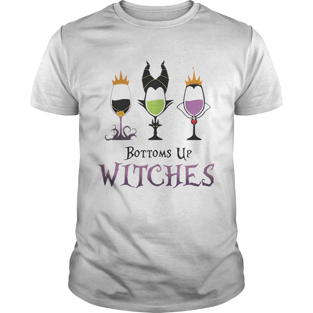 Cruella de Vil Maleficent Evil Queen bottoms up witches shirts