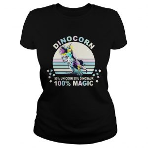 Dinocorn 50 unicorn 50 Dinosaur 100 Magic ladies tee