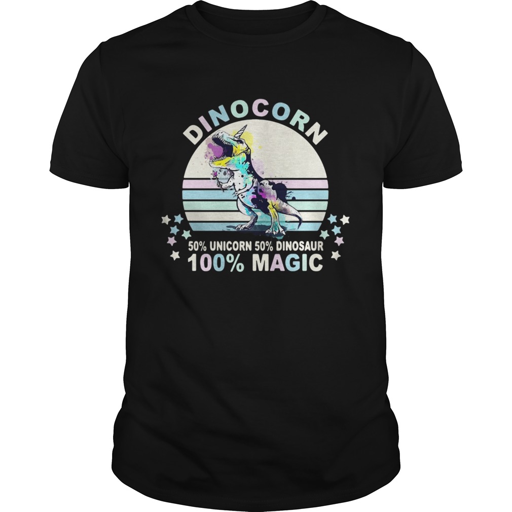 Dinocorn 50% unicorn 50% Dinosaur 100% Magic shirts