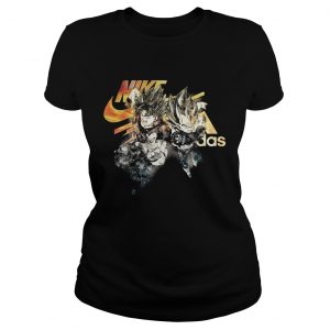 Dragon Ball Goku Nike and Vegeta Adidas ladies tee