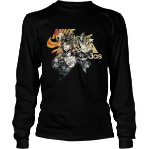 Dragon Ball Goku Nike and Vegeta Adidas longsleeve tee