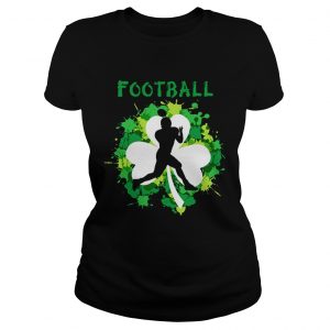 Football Shamrock Irish St Pattys Day Sport Shirt For Football Lover ladies tee