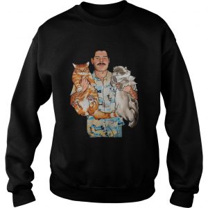 Freddie Mercury hug cats sweatshirt