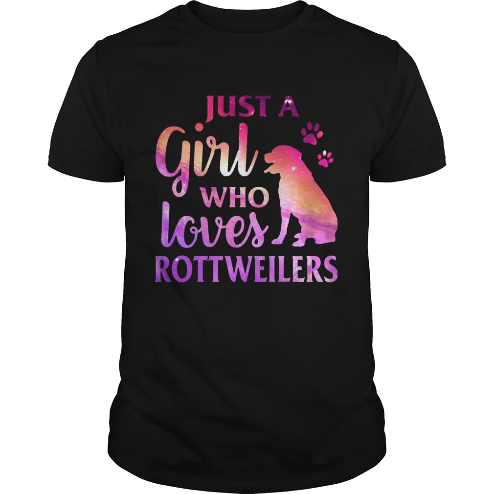 Just A Girl Who Loves Rottweiler Colorful Gift Shirts