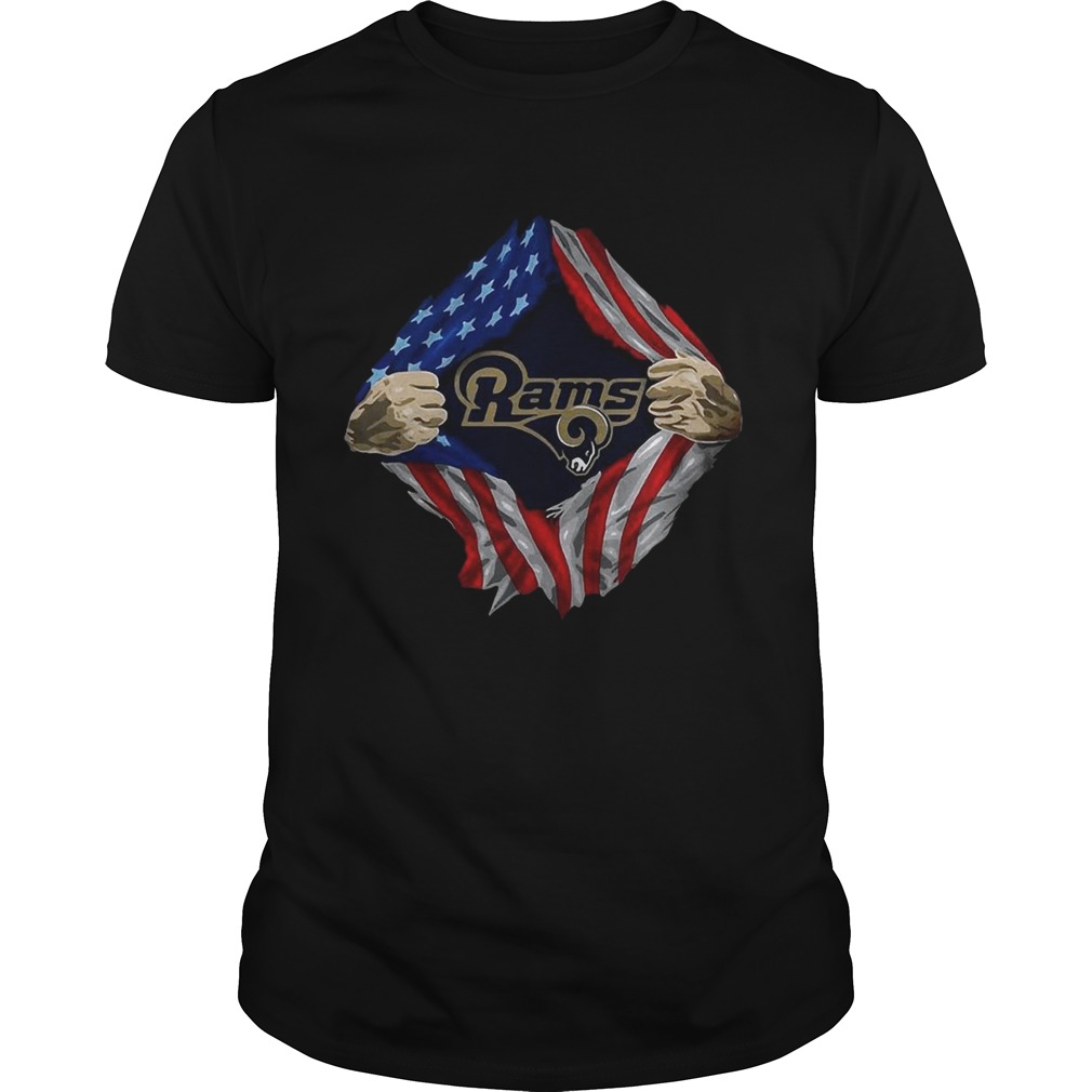 Los Angeles Rams torn American flag T-Shirts