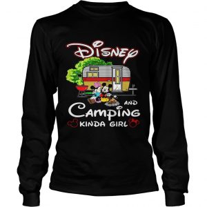 Mickey Mouse Disney and camping kinda girl longsleeve tee