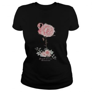 Rose Breast Cancer Awareness ladies tee