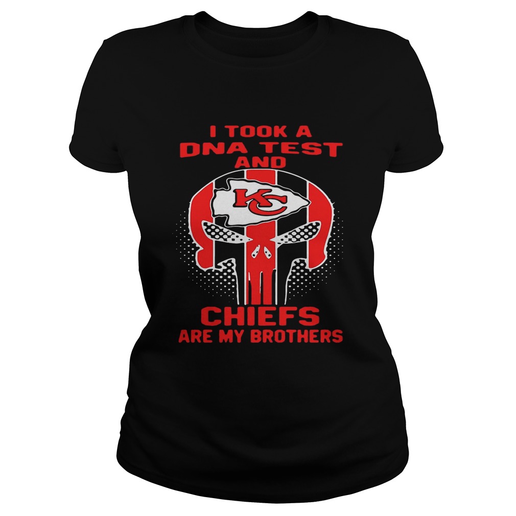 Skull I took a DNA test and Kansas City Chiefs are my brothers shirt