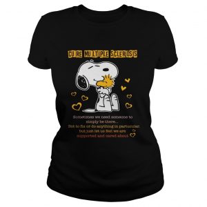 Snoopy and woodstock cure multiple sclerosis ladies tee