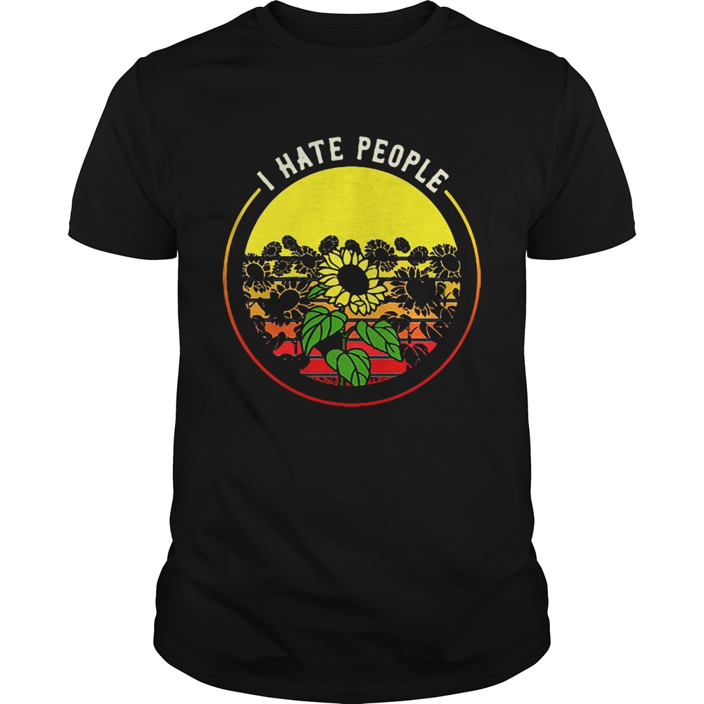 Sunflower I hate people retro shirt