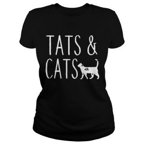 Tats and cats ladies tee