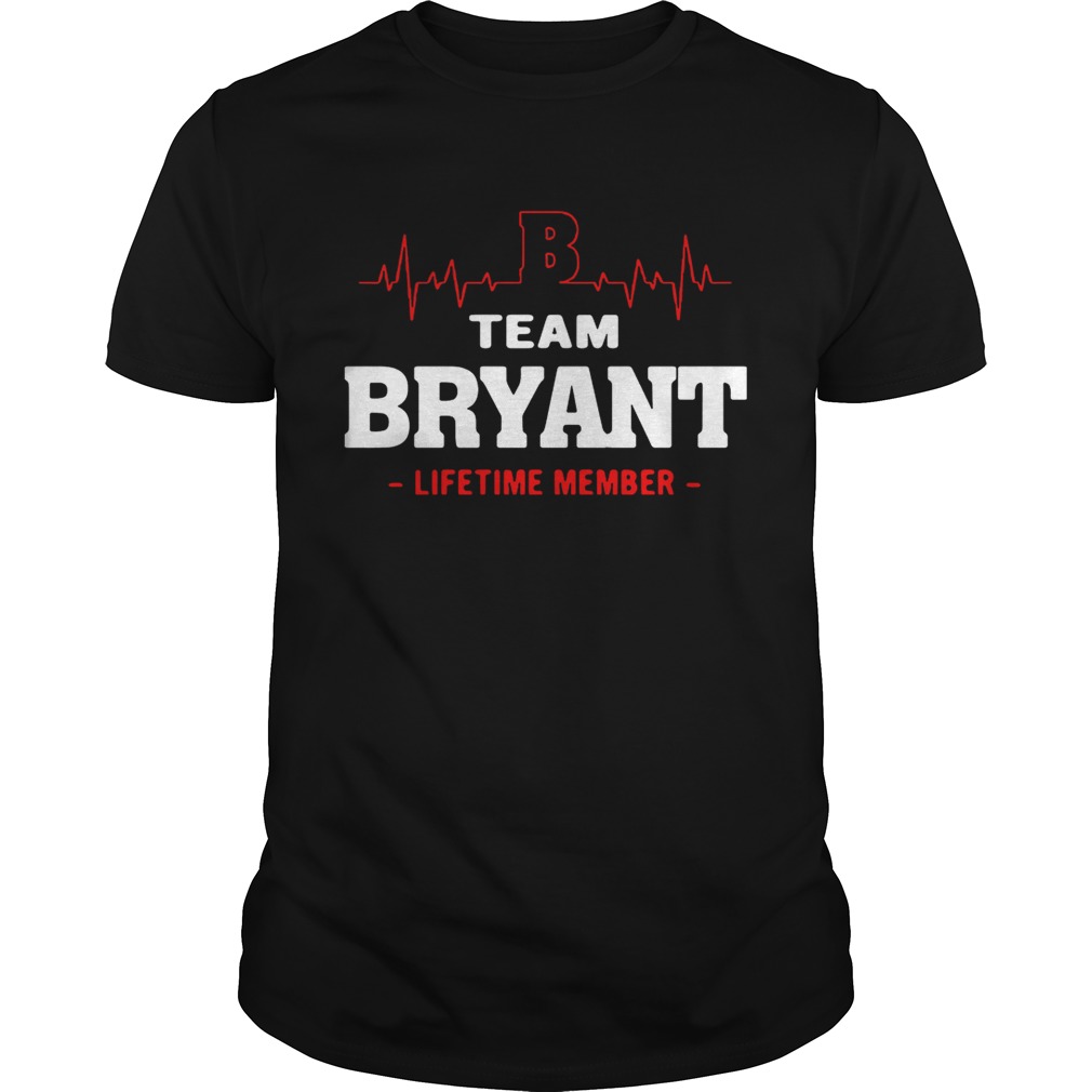 Team Bryant lifetime member shirts