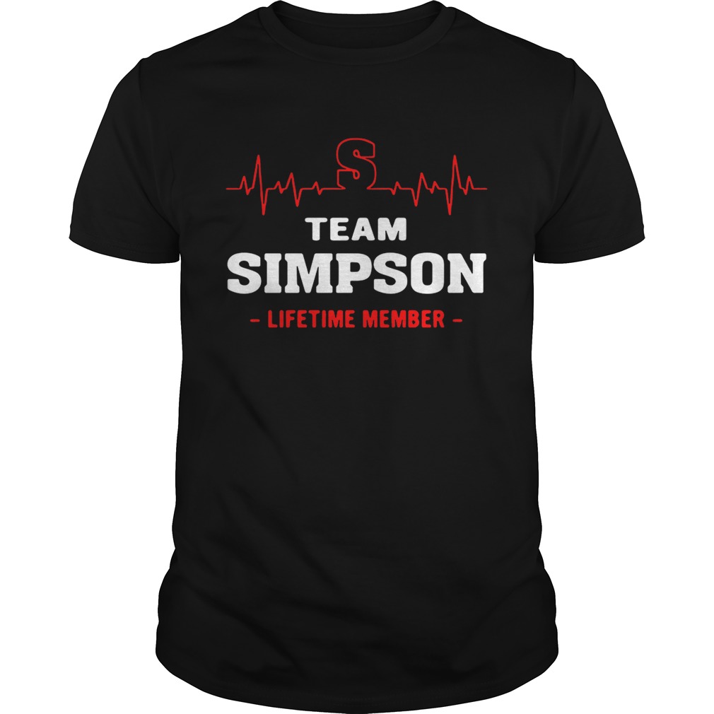 Team Simpson lifetime member shirts