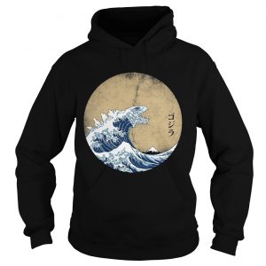 The great wave off Kanagawa Godzilla hoodie