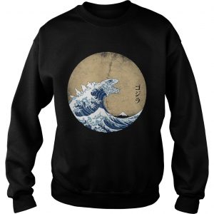 The great wave off Kanagawa Godzilla sweatshirt