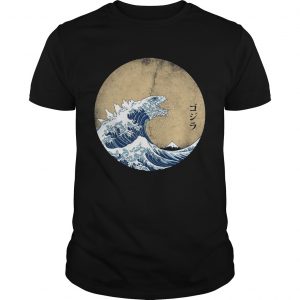 The great wave off Kanagawa Godzilla unisex