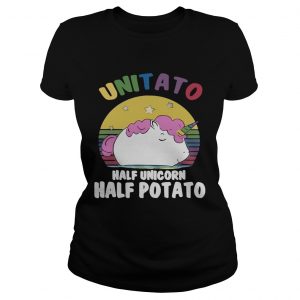 Unitato half unicorn half potato ladies tee