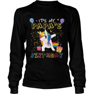 1554195311Awesome Itâ€™s My Papaâ€™s Birthday Funny Kid longsleeve tee