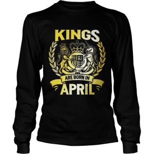 1554794851Kings Are Born In April Birthday Men longsleeve tee