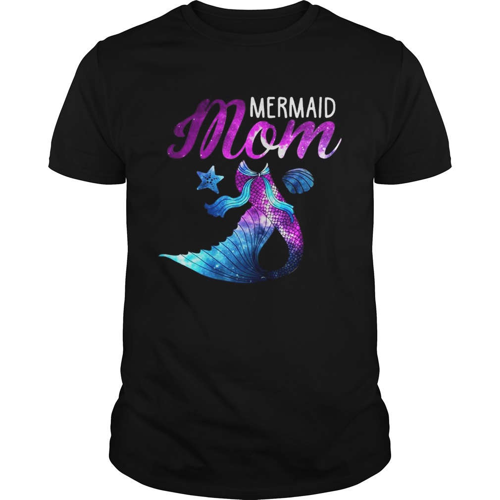 Mermaid Mom Squad Birthday Party Colorful T-shirts