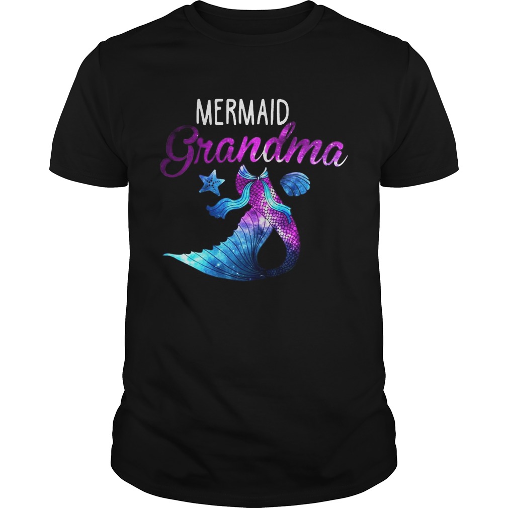 Mermaid Grandma Squad Birthday Party Colorful T-shirts