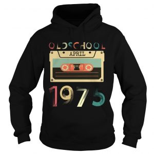 1556264108Vintage Cassette tape Oldschool April 1975 Birthday hoodie