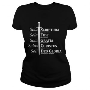 5 Solas Reformation Fide Grata ura ladies tee