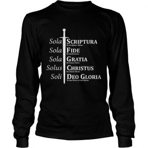 5 Solas Reformation Fide Grata ura longsleeve tee