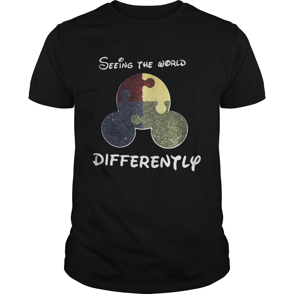 Autism Mickey mouse seeing the world differently shirts