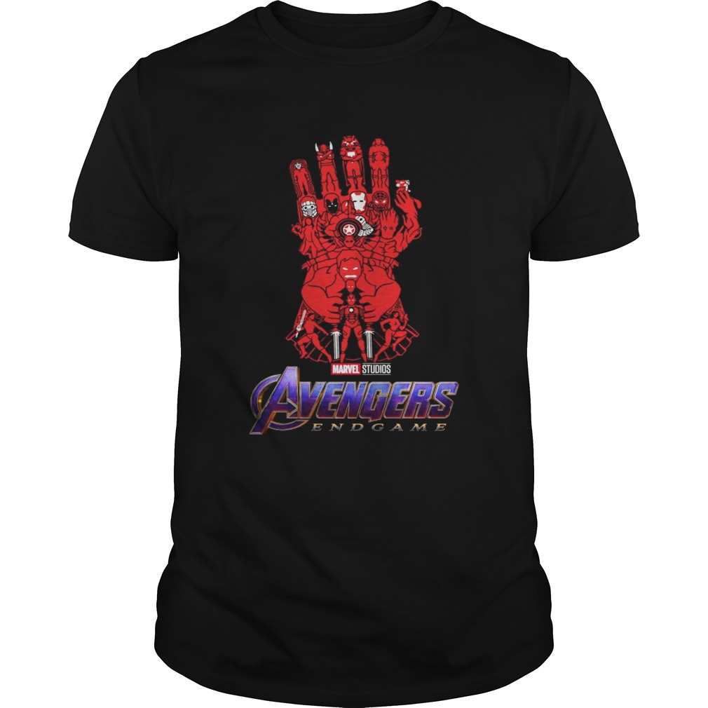 Avengers Endgame Red Infinity gauntlet shirts