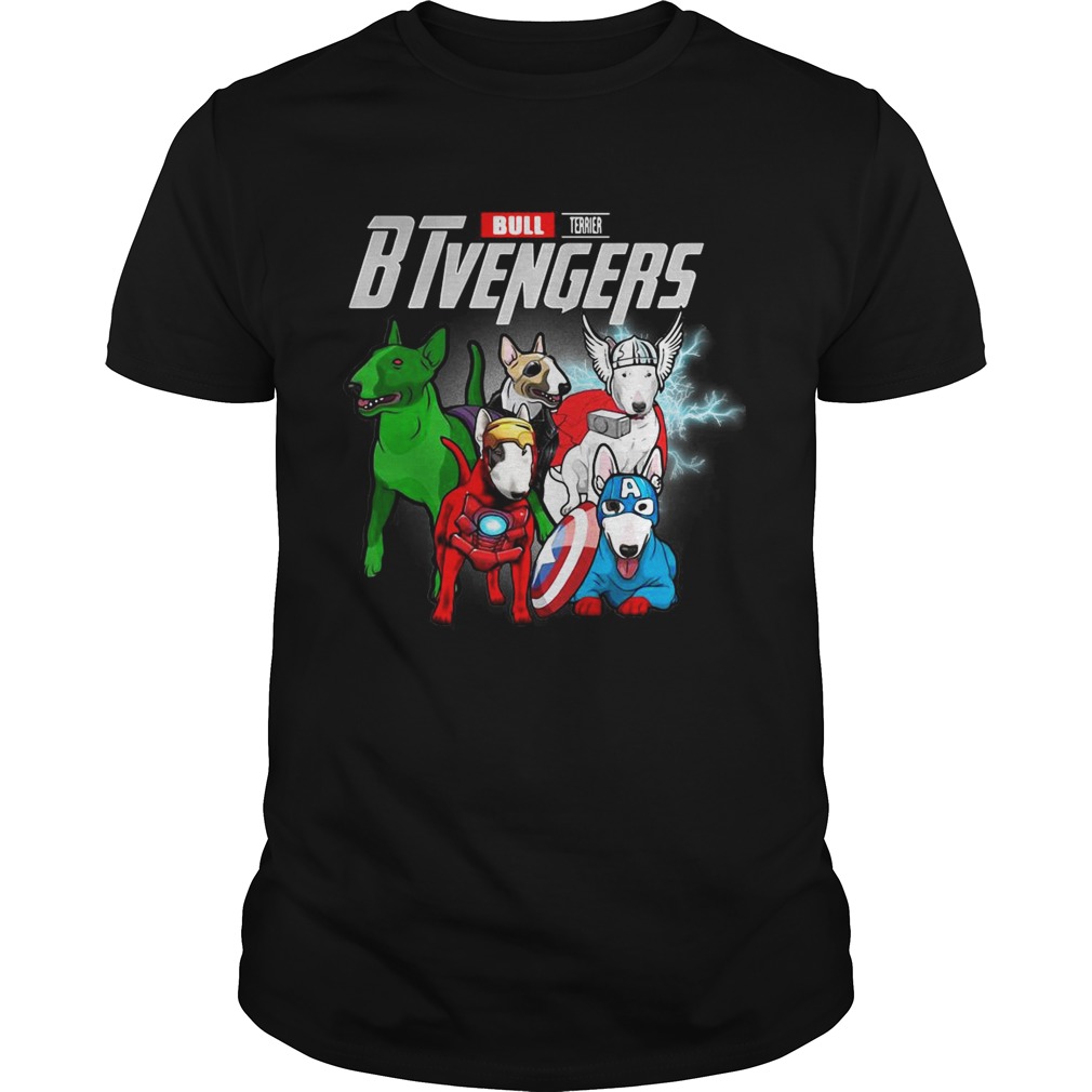 Bull Terrier BTvengers Marvel Avengers shirts