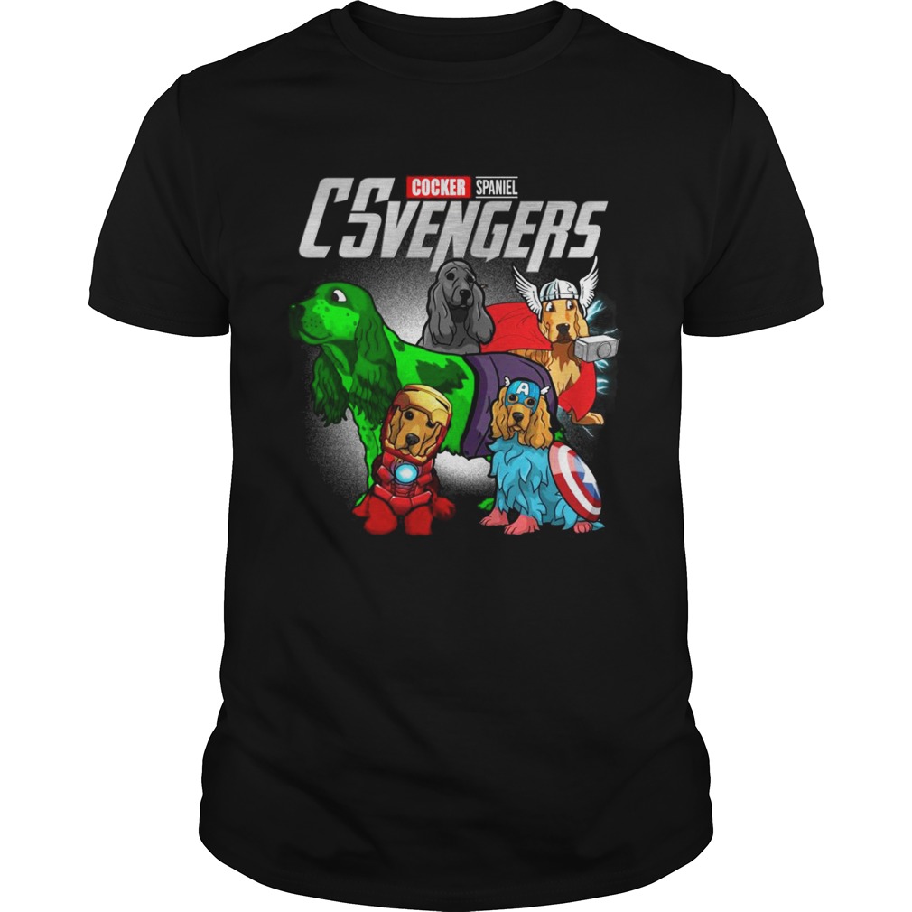 Cocker Spaniel CSvengers Marvel Avengers engame shirts