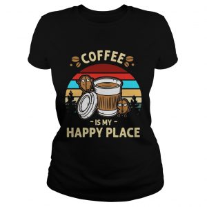 Coffee Is My Happy Place Vintage ladies tee