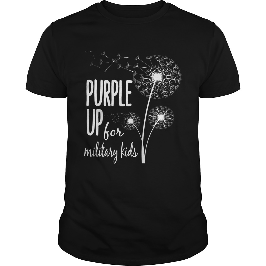 Dandelion purple up for military kids shirts