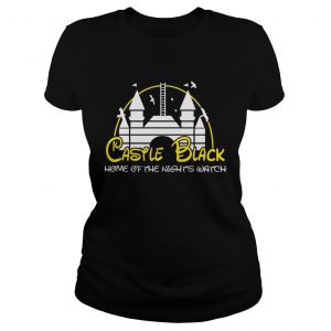 Disney castle black home of the nights watch ladies tee