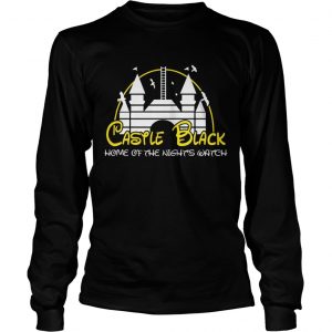 Disney castle black home of the nights watch longsleeve tee